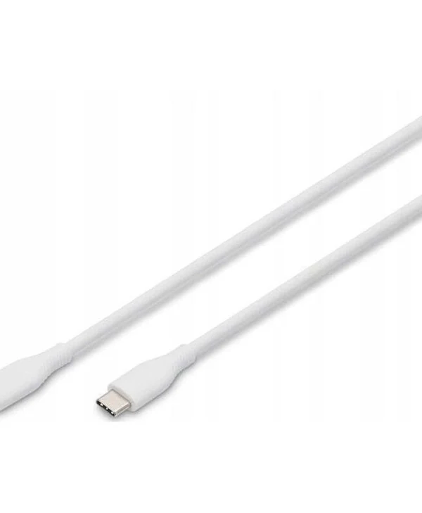 Digitus USB 2.0 Cable USB-C male - USB-C 60W PD Λευκό 1m AK-300341-010-W
