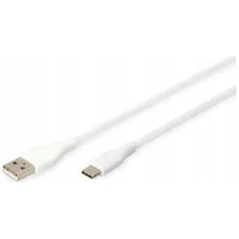 Digitus USB 2.0 Cable USB-C male - USB-A 60W PD Λευκό 2m AK-300340-020-W