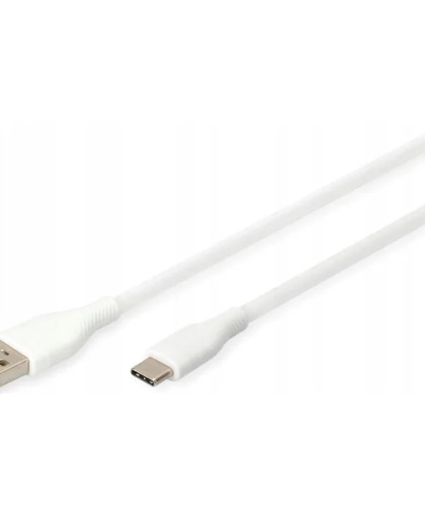 Digitus USB 2.0 Cable USB-C male - USB-A 60W PD Λευκό 2m AK-300340-020-W