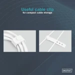 Digitus USB 2.0 Cable USB-C male - USB-A 60W PD Λευκό 2m AK-300340-020-W - Image 2