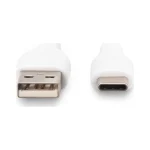 Digitus USB 2.0 Cable USB-C male - USB-A 60W PD Λευκό 2m AK-300340-020-W - Image 5