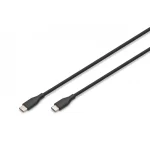 Digitus USB 2.0 Cable USB-C male - USB-C 60W PD Μαύρο 1m AK-300341-010-S