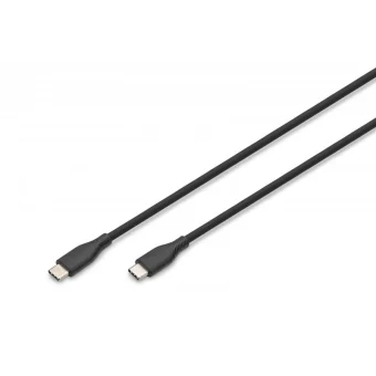 Digitus USB 2.0 Cable USB-C male - USB-C 60W PD Μαύρο 1m AK-300341-010-S