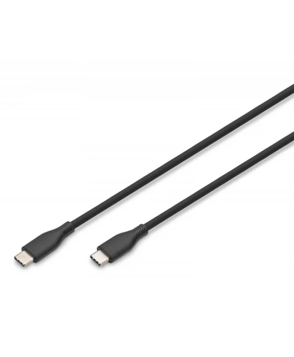 Digitus USB 2.0 Cable USB-C male - USB-C 60W PD Μαύρο 1m AK-300341-010-S