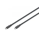 Digitus USB 2.0 Cable USB-C male - USB-C 100W PD Μαύρο 1m Ak-300342-020-S AK-300342-020-S