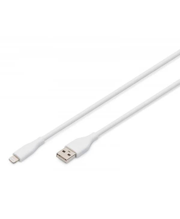 Digitus USB-C to Lightning Cable 12W Λευκό 1m AK-600108-020-W