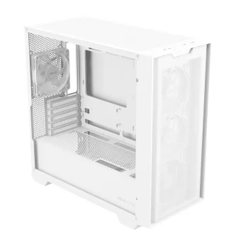 Asus A21 PLUS TG Gaming Midi Tower Κουτί Υπολογιστή με Πλαϊνό Παράθυρο και RGB Φωτισμό Λευκό 90DC00H3-B19010