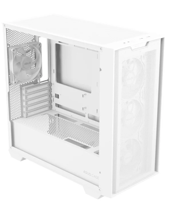 Asus A21 PLUS TG Gaming Midi Tower Κουτί Υπολογιστή με Πλαϊνό Παράθυρο και RGB Φωτισμό Λευκό 90DC00H3-B19010