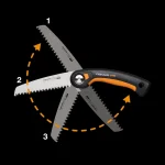 Fiskars Splitting Axe X32 X-series Blade L + Folding Saw 1075435 - Image 6