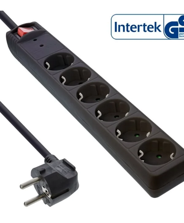 Intos Electronic Πολύπριζο 6 Θέσεων με Διακόπτη και Καλώδιο 1.5m 16461P