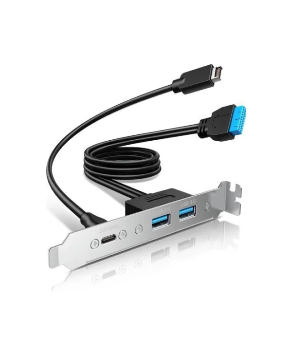 Graugear Usb Hub G-ad-etc2a-20g Multi Pci Bracket 1xtype-c 2xtype-a Ports G-AD-ETC2A-20G
