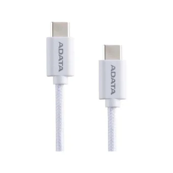 Adata USB 2.0 Cable USB-C male - USB-C 100W Λευκό 1m CACC-100PN-WH