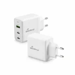MediaRange Φορτιστής Χωρίς Καλώδιο GaN με Θύρα USB-A και 2 Θύρες USB-C 65W Power Delivery / Quick Charge 3.0 Λευκός (MRMA116-2) - Image 3