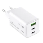 MediaRange Φορτιστής Χωρίς Καλώδιο GaN με Θύρα USB-A και 2 Θύρες USB-C 65W Power Delivery / Quick Charge 3.0 Λευκός (MRMA116-2) - Image 5