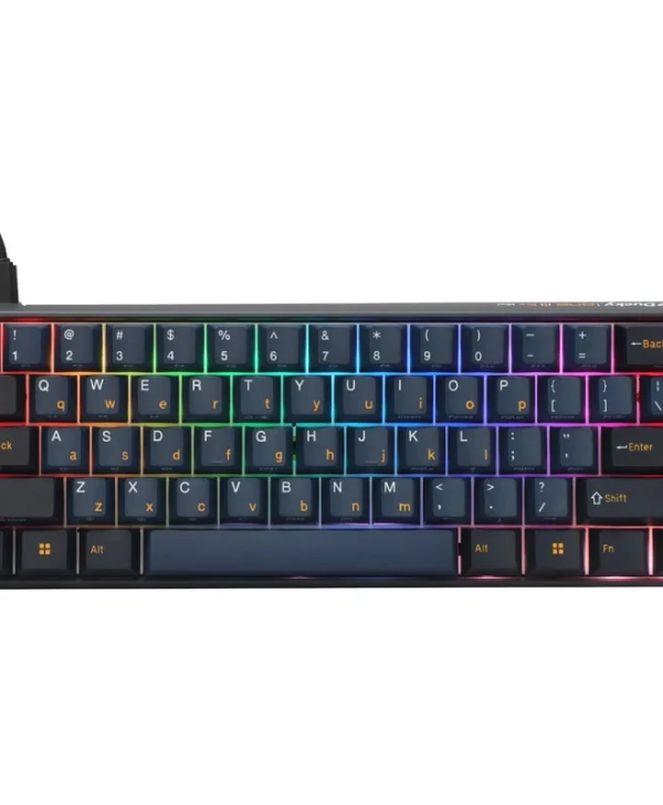 Ducky One 3 Pro Mini Nazca Line Gaming Μηχανικό Πληκτρολόγιο 60% με Cherry MX2A Speed Silver διακόπτες και RGB φωτισμό (Αγγλικό US) Black/Blue GATA-2722