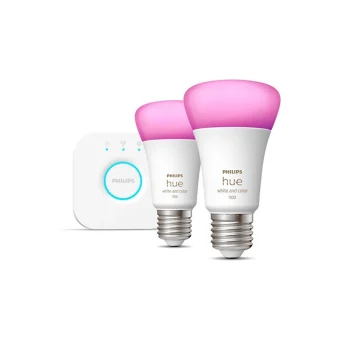 Philips Smart Λάμπες LED 9W για Ντουί E27 και Σχήμα A60 RGBW 806lm Dimmable 2τμχ 929002468810