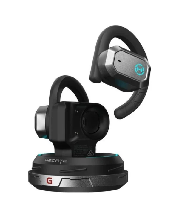 Hecate Air 2 Open Ear Bluetooth Handsfree Ακουστικά με Θήκη Φόρτισης Μαύρα AIR2-BK