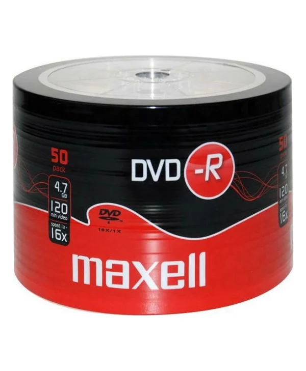 Maxell Εγγράψιμα DVD-R 16x 4.7GB Cake Box 50τμχ MX275610
