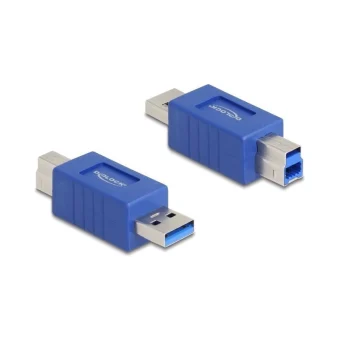 DeLock Μετατροπέας USB-A male σε USB-B male Μπλε 1τμχ 67213