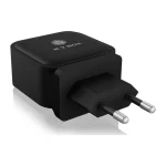 Icy Box Φορτιστής Χωρίς Καλώδιο με Θύρα USB-A και 2 Θύρες USB-C 65W Power Delivery Μαύρος (IB-PS103-PD) IB-PS1030-PD