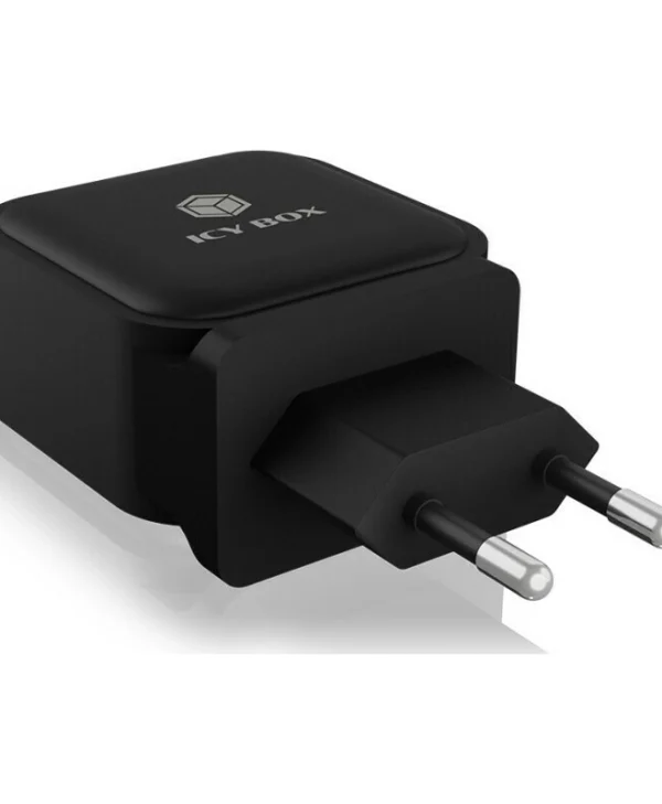 Icy Box Φορτιστής Χωρίς Καλώδιο με Θύρα USB-A και 2 Θύρες USB-C 65W Power Delivery Μαύρος (IB-PS103-PD) IB-PS1030-PD