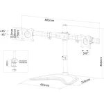Neomounts Επιτραπέζια Βάση για 2 Οθόνες έως 27" με Βραχίονα (NM-D335DBLACK) - Image 6