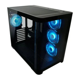 LC-Power Gaming 8001B Pro-Storm Light Midi Tower Κουτί Υπολογιστή με Πλαϊνό Παράθυρο και RGB Φωτισμό Μαύρο LC-8001B-ON