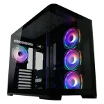 LC-Power Gaming 8001B Pro-Storm Light Midi Tower Κουτί Υπολογιστή με Πλαϊνό Παράθυρο και RGB Φωτισμό Μαύρο LC-8001B-ON - Image 5