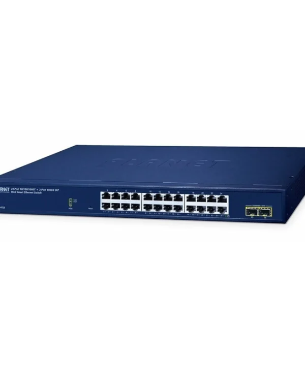 Planet Technology GS-2210-24T2S Managed L2 PoE+ Switch με 24 Θύρες Gigabit (1Gbps) Ethernet και 2 SFP Θύρες