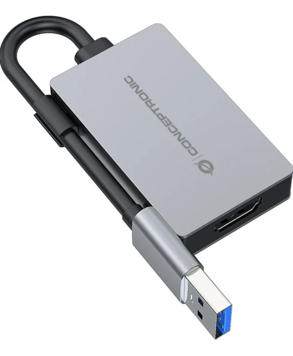 Conceptronic Μετατροπέας USB-A male σε HDMI female Γκρι 1τμχ ABBY22G