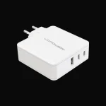 LC-Power Φορτιστής Χωρίς Καλώδιο GaN με Θύρα USB-A και 2 Θύρες USB-C 100W Power Delivery Λευκός (LC-GAN-100) - Image 3