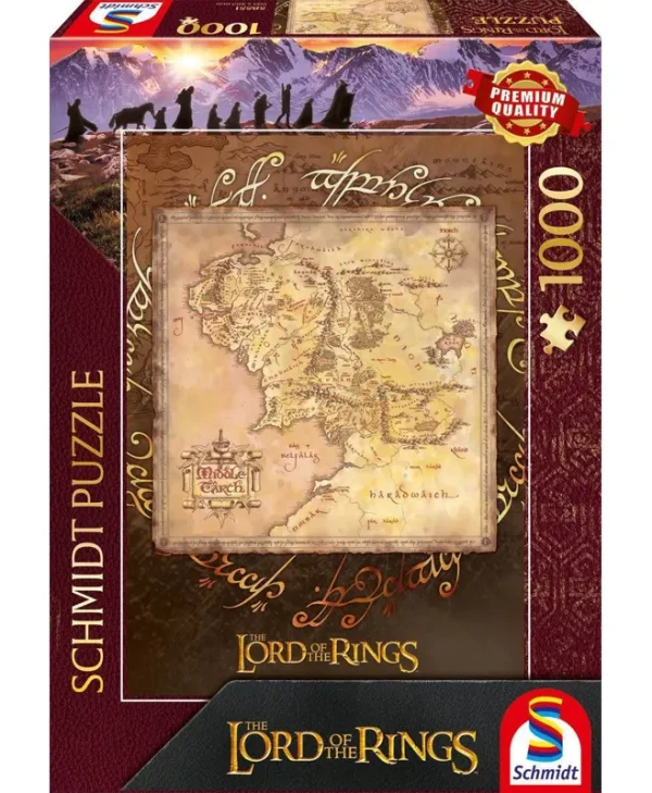 Lord Of The Rings Map Of Middle Earth Puzzle 2D 1000pcs 58551