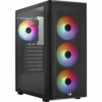 Aerocool Designer-G-BK-v1 Gaming Midi Tower Κουτί Υπολογιστή με Πλαϊνό Παράθυρο Μαύρο AEROPGSDESIGNER-G-BK-V1