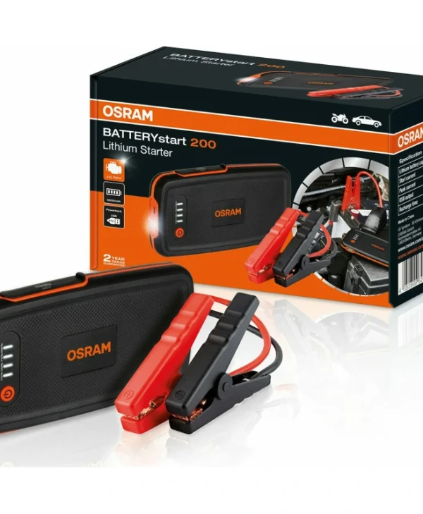 Osram BATTERYstart 200 Φορητός Εκκινητής Μπαταρίας Αυτοκινήτου 6000mAh με Power Bank / USB / Φακό 12V 7058853