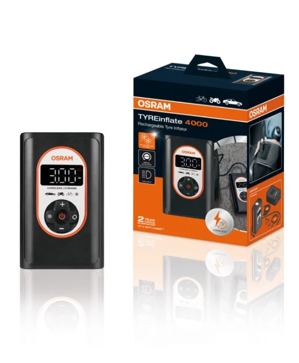 Osram Τρόμπα Αυτοκινήτου Tyreinflate 4000 Επαναφορτιζόμενη 12V O4062172306294