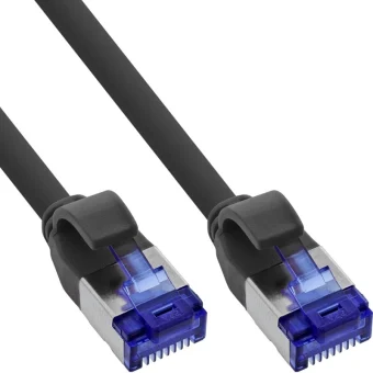 Intos Electronic S/FTP Cat.6a (Gigabit) Καλώδιο Δικτύου Ethernet 10m Μαύρο 74900