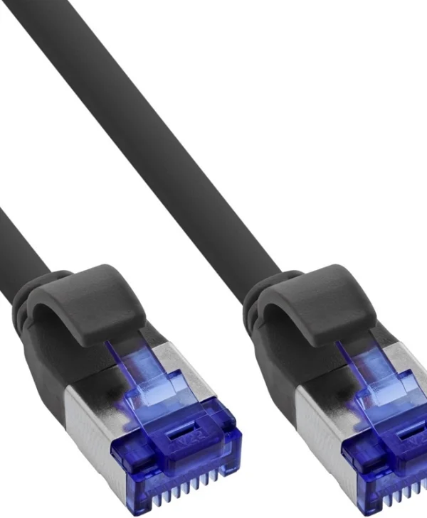 Intos Electronic S/FTP Cat.6a (Gigabit) Καλώδιο Δικτύου Ethernet 10m Μαύρο 74900
