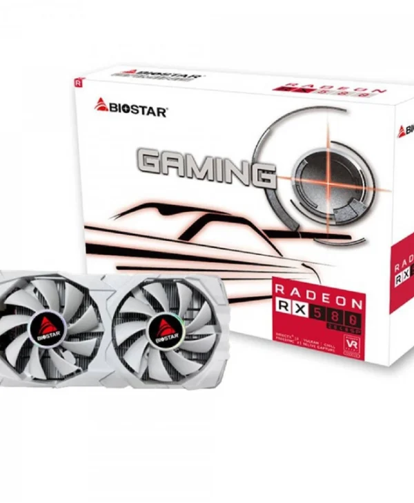 Biostar Radeon RX 580 8GB GDDR5 Gaming 2048sp White Κάρτα Γραφικών VA5825RQ82