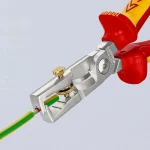 Knipex Ρυθμιζόμενος Απογυμνωτής Καλωδίων με Μήκος 180mm & Κρίκο Στερέωσης 1000V 1366180 - Image 3