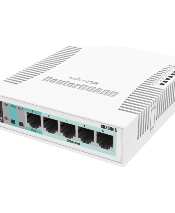MikroTik RB260GS Unmanaged L2 PoE Switch με 5 Θύρες Gigabit (1Gbps) Ethernet CSS106-5G-1S
