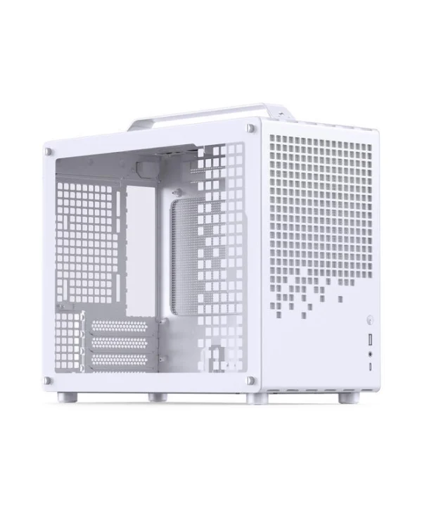 Jonsplus Z20 Gaming Mini Tower Κουτί Υπολογιστή με Πλαϊνό Παράθυρο Λευκό GEJP-009