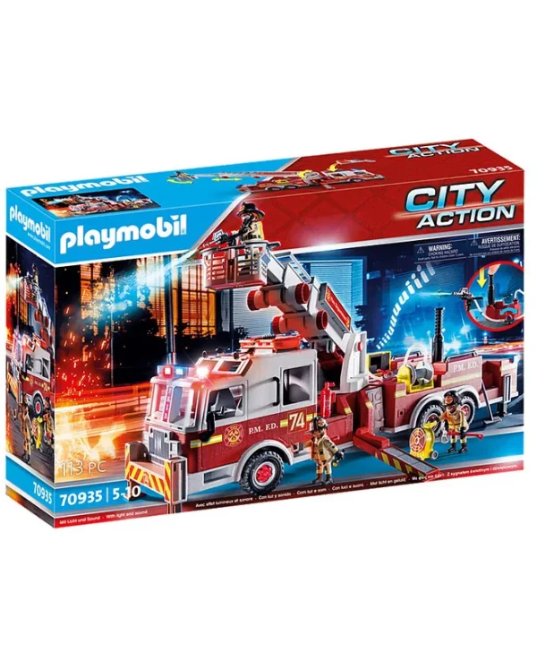 Playmobil City Action Fire Engine with Tower Ladder για 5-10 ετών 70935