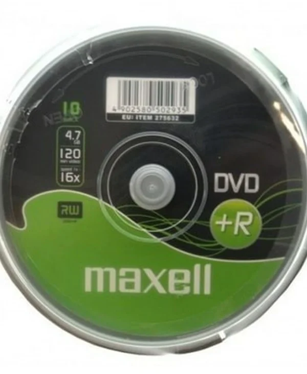 Maxell Εγγράψιμα DVD+R 16x 4.7GB Cake Box 10τμχ MAXELL 275736.40.TE