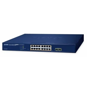 Planet Technology GS-2210-16P2S Managed L2 PoE+ Switch με 16 Θύρες Gigabit (1Gbps) Ethernet και 2 SFP Θύρες