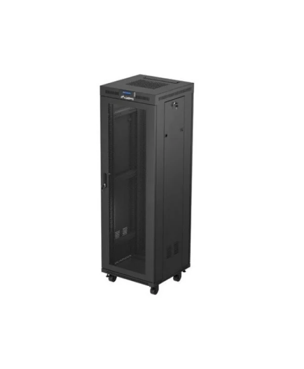 Lanberg Επιδαπέδια Καμπίνα Rack 19U 60x60cm Μαύρο FF01-6637-23BL