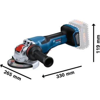 Bosch GWX 18V-15 P Τροχός 125mm Μπαταρίας με Ρύθμιση Στροφών 18V Solo 06019H6F01