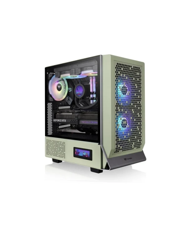 Thermaltake Ceres 300 TG Gaming Midi Tower Κουτί Υπολογιστή με Πλαϊνό Παράθυρο και RGB Φωτισμό Πράσινο CA-1Y2-00MEWN-00