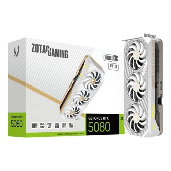 Zotac GeForce RTX 5080 16GB GDDR7 Solid OC White Κάρτα Γραφικών ZT-B50800Q-10P