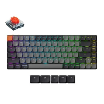 Keychron K3 QMK V3 K3X-B1 Ασύρματο Gaming Μηχανικό Πληκτρολόγιο 75% με Keychron Red διακόπτες και RGB φωτισμό (Αγγλικό US)