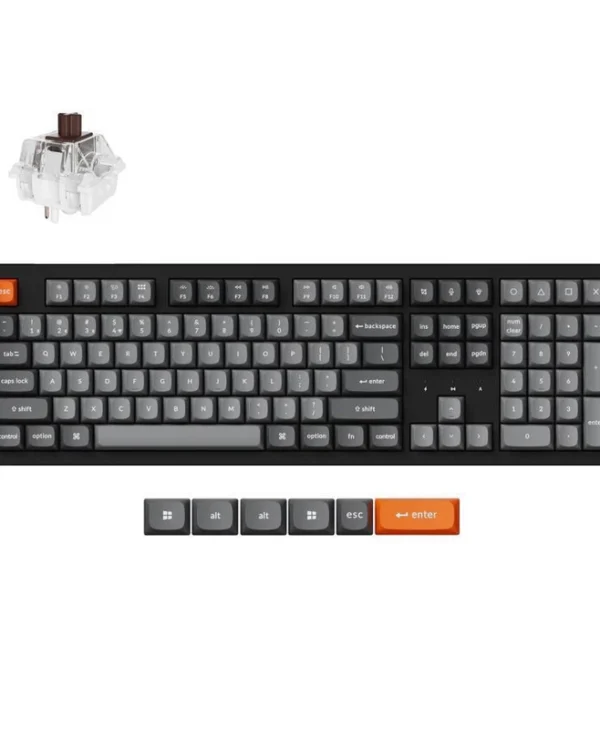Keychron K10 Max QMK K10M-H3 Ασύρματο Gaming Μηχανικό Πληκτρολόγιο με Keychron Super Brown διακόπτες και RGB φωτισμό (Αγγλικό US)